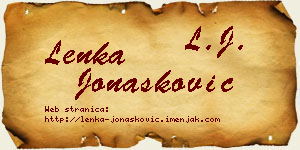 Lenka Jonašković vizit kartica